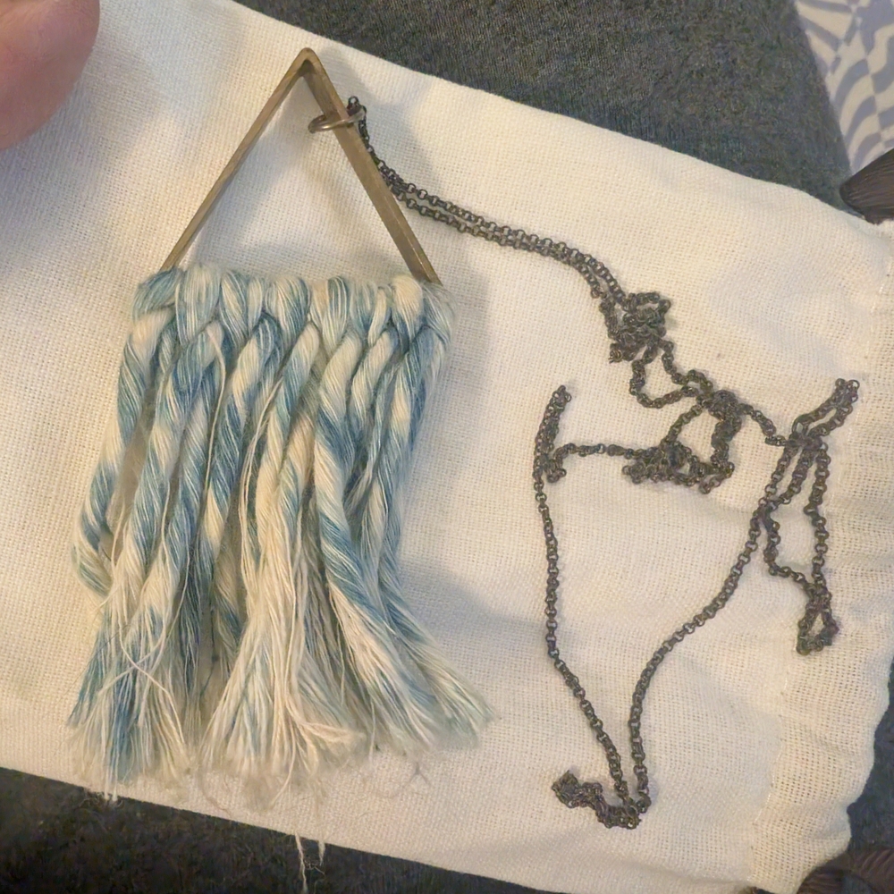 Blue and White Tassel Necklace